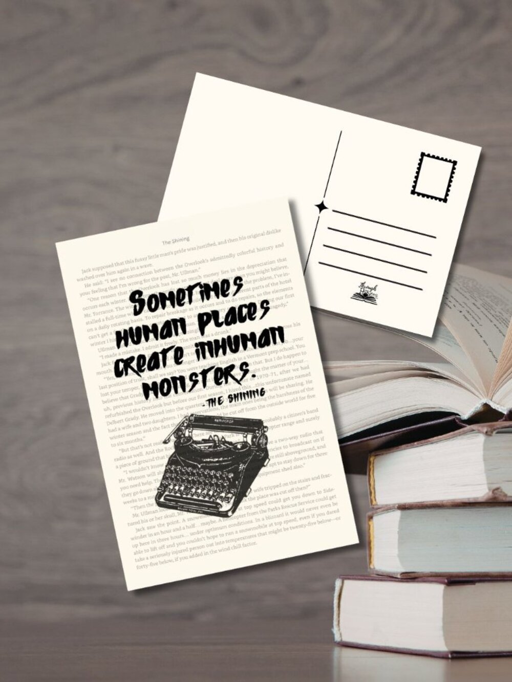 Stephen King Bookish Book Page Postcard Mini Art Print, The Shining